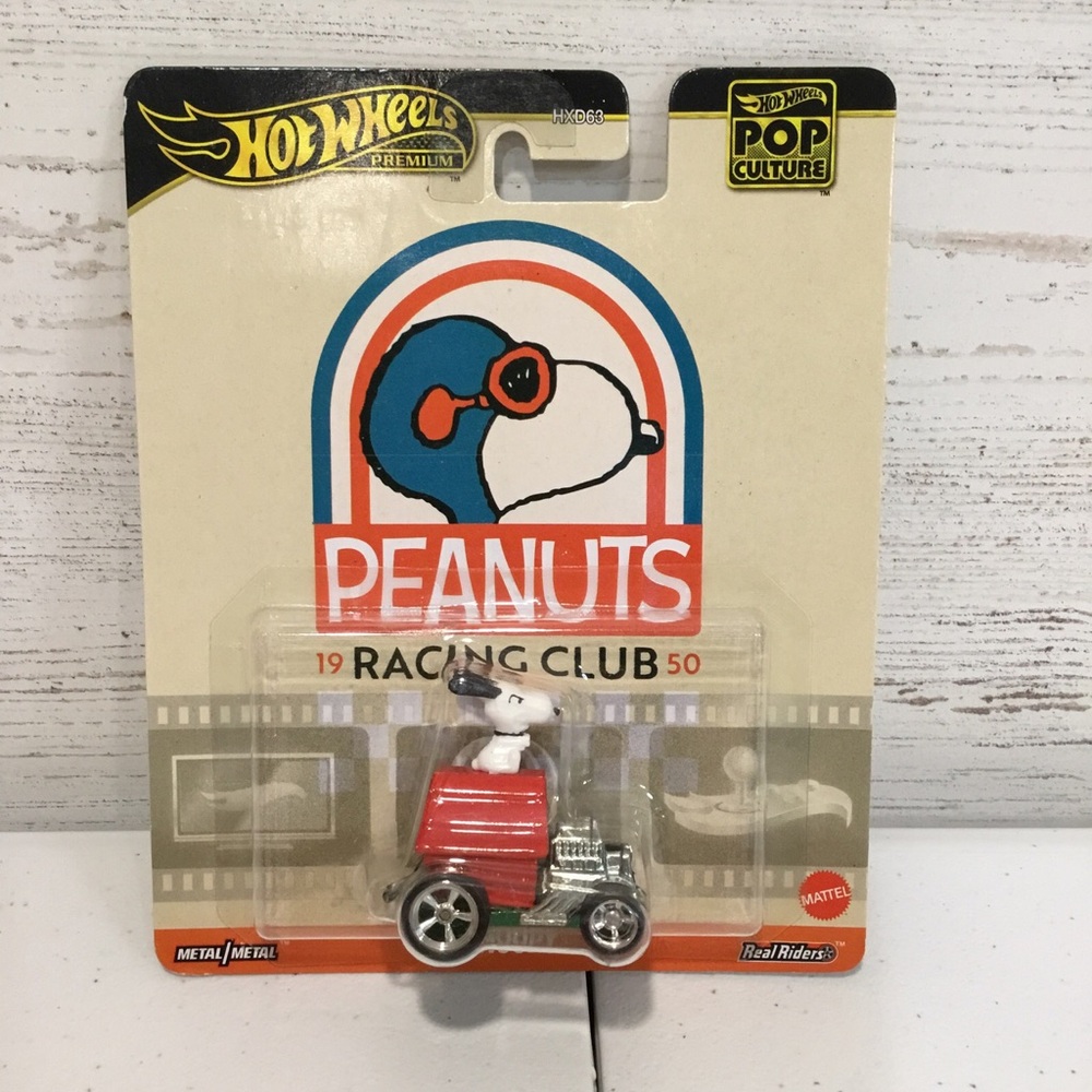 Snoopy Peanuts Hot Wheels Premium Pop Culture SEALED Metal Real Riders - Picture 2 of 5